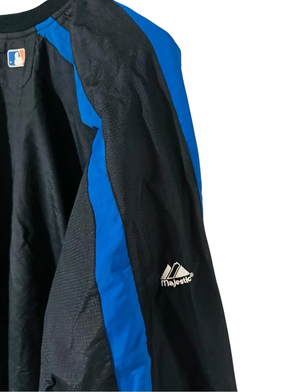 NEW YORK METS Baseball Jacket Windbreaker Dugout Majestic MLB Collection Mens